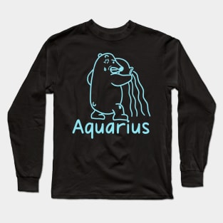 Aquarius Bear Cute 2 Long Sleeve T-Shirt